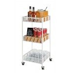 White Portland Merchandiser Cart